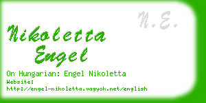 nikoletta engel business card